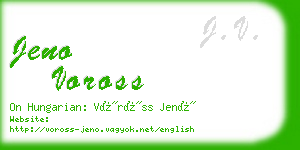 jeno voross business card